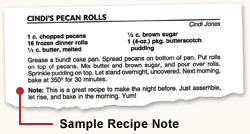 recipe notes